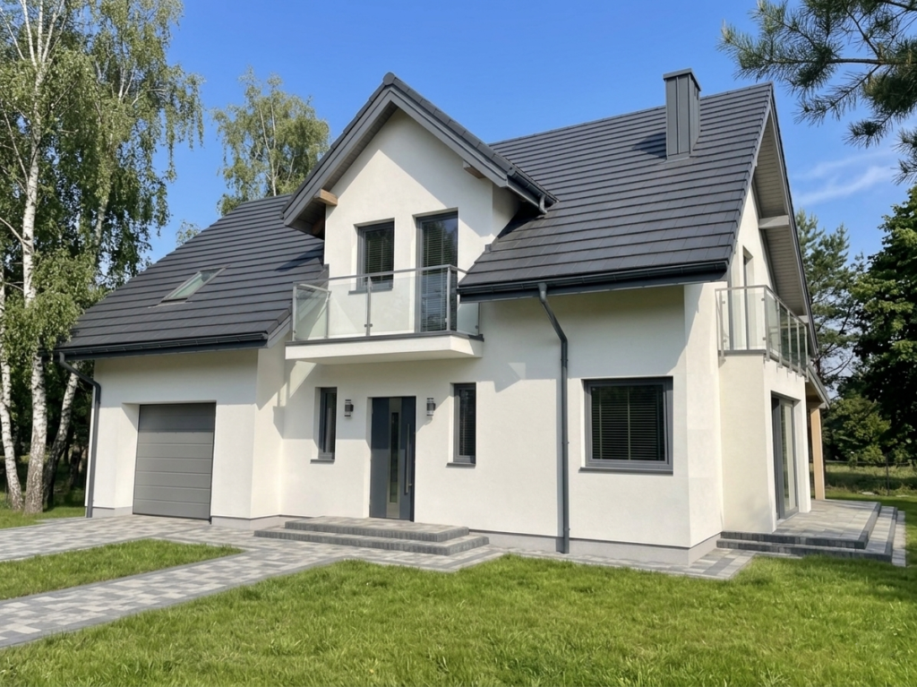 Wizualizacja elewacji AI. Sprawdź postępy prac w galerii budowy.